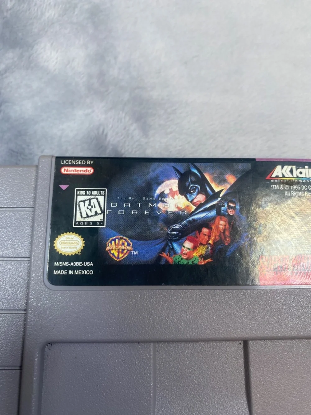 Batman Forever Super Nintendo SNES Game Cartridge